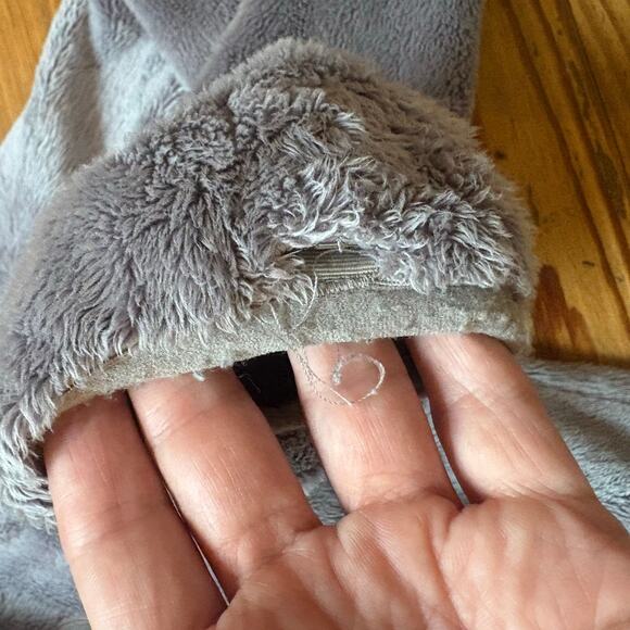 The North Face light gray fleece full zip womens sweater SIZE L - Picture 6 of 7